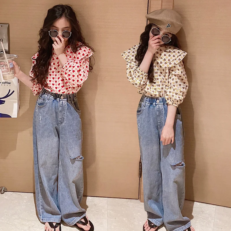 

Girls Baby's Kids Blouse Jacket Outwear 2023 Sweetheart Spring Autumn Shirts Cotton Gift Party Beach Children's Clothing