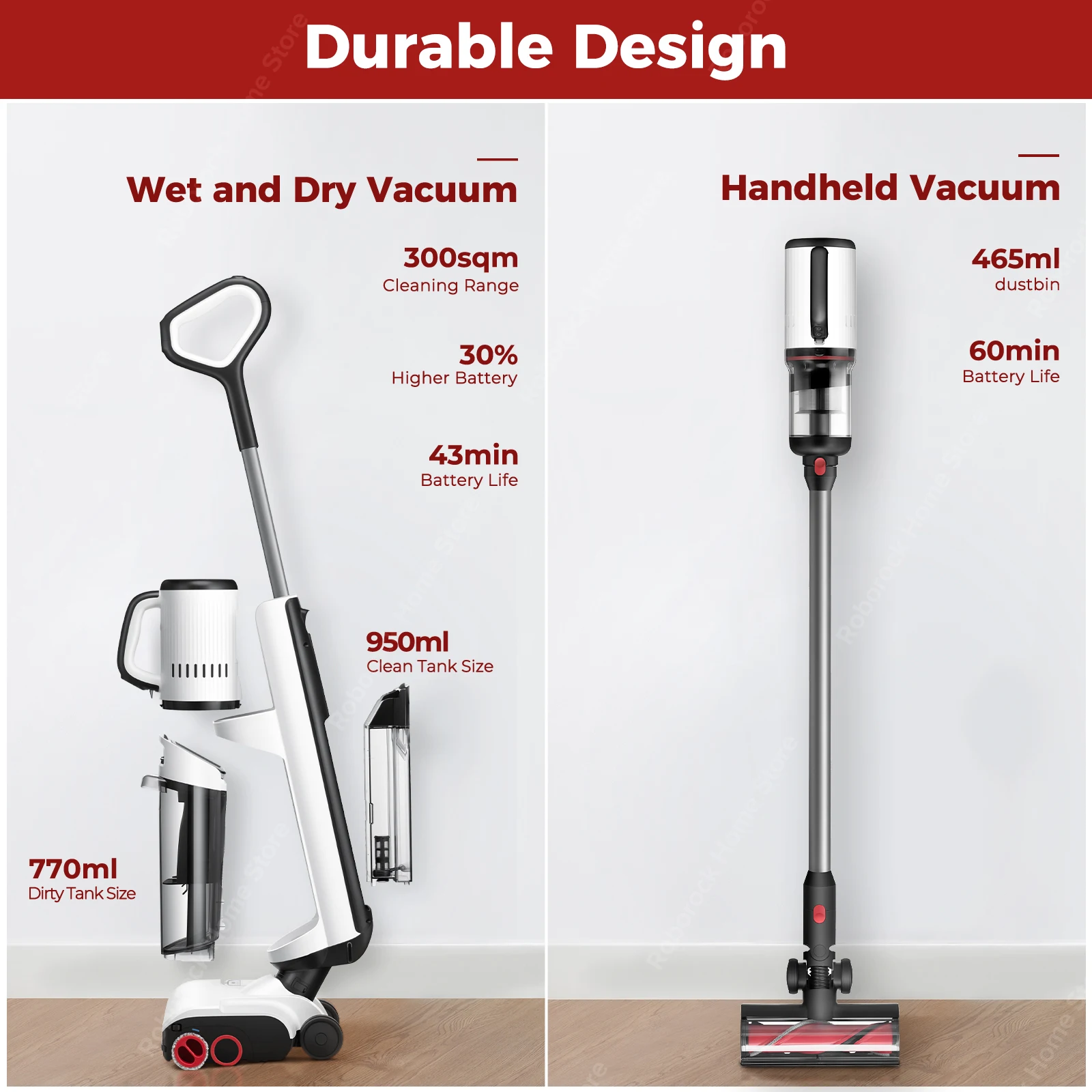 Беспроводной пылесос Roborock Dyad Pro Combo 5-в-1, мощность всасывания 17000 Па, с моторизованной мини-щеткой, чистящая насадка 2-в-1