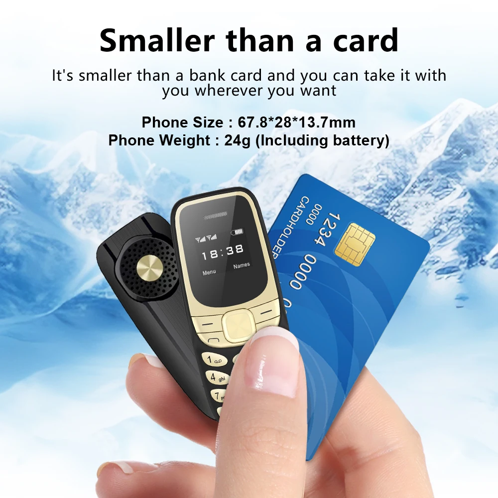 서보 BM35 미니 휴대 전화 2G GSM 무선 다이얼러 듀얼 SIM 매직 음성 알람 시계 블랙리스트 자동 통화 기록 핸드폰