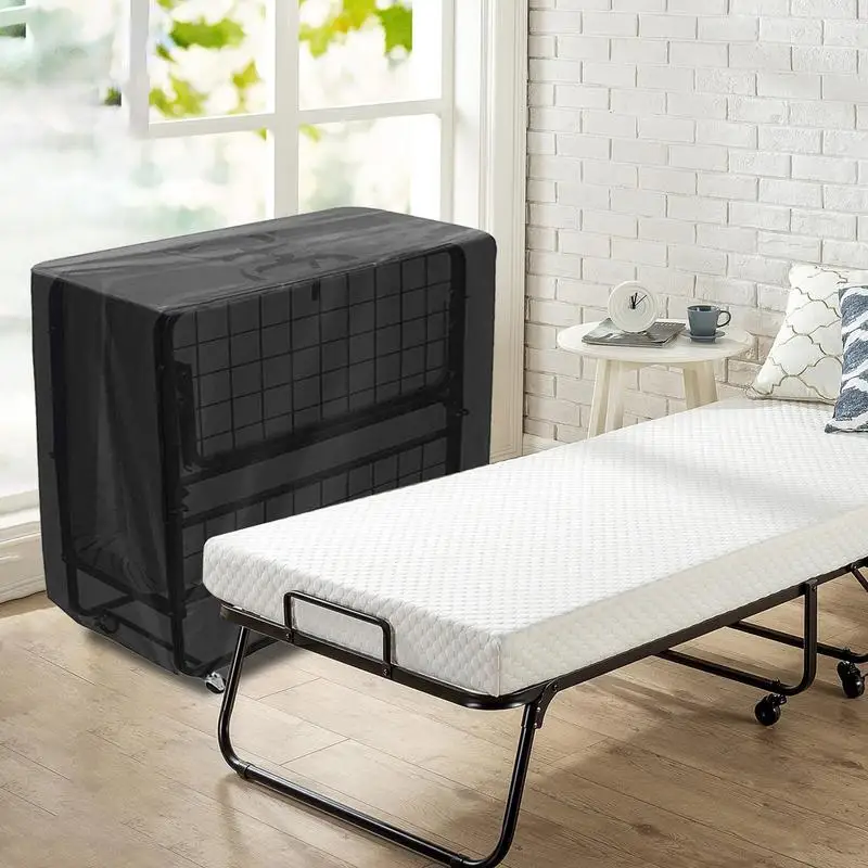 Bed Frame Cover 210D Oxford Waterproof Rollaway Folding Bed Cover Travel Folding Foldable Dust-Proof Garage Ball