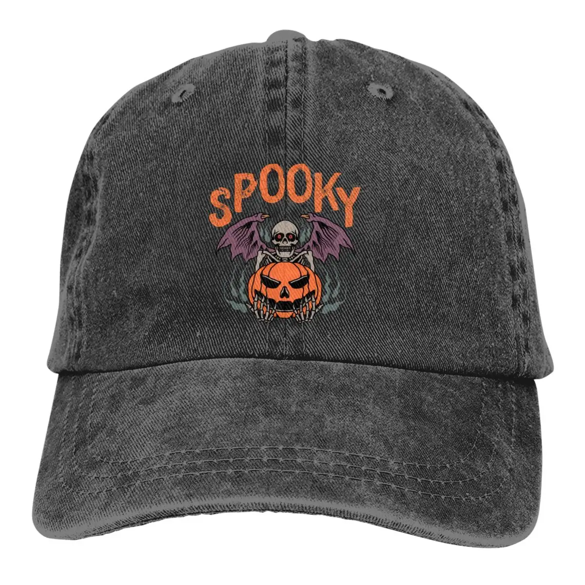 

Pumpkin Skull Baseball Cap Men Hats Women Visor Protection Snapback Ghost Spooky Lover Caps