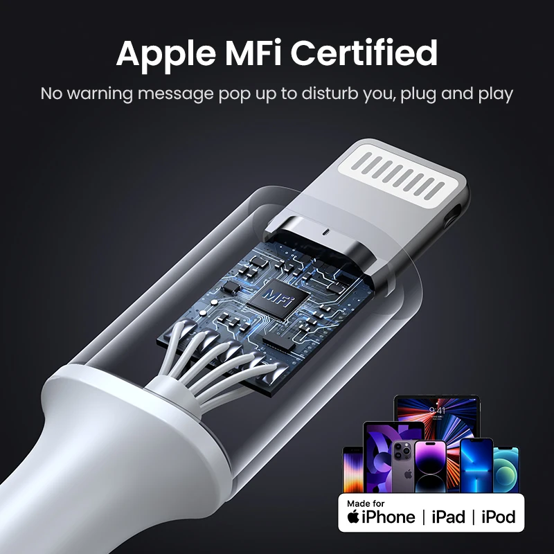 UGREEN MFi Certified USB-C to Lightning Fast Charging Braided Cable