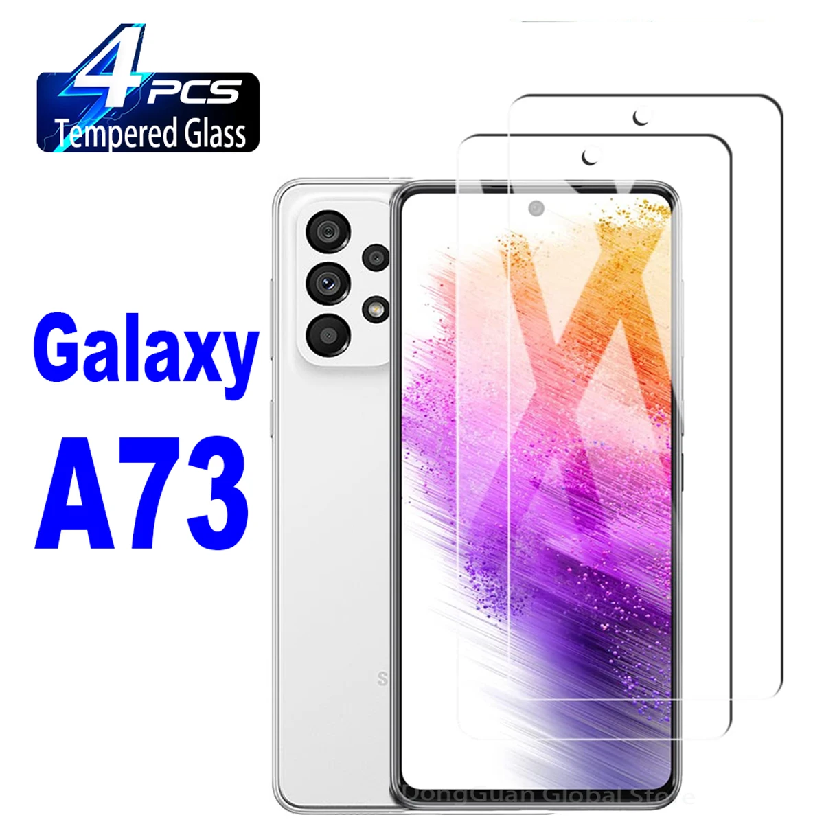 2/3/4Pcs Tempered Glass For Samsung Galaxy A73 5G Screen Protector Glass Film