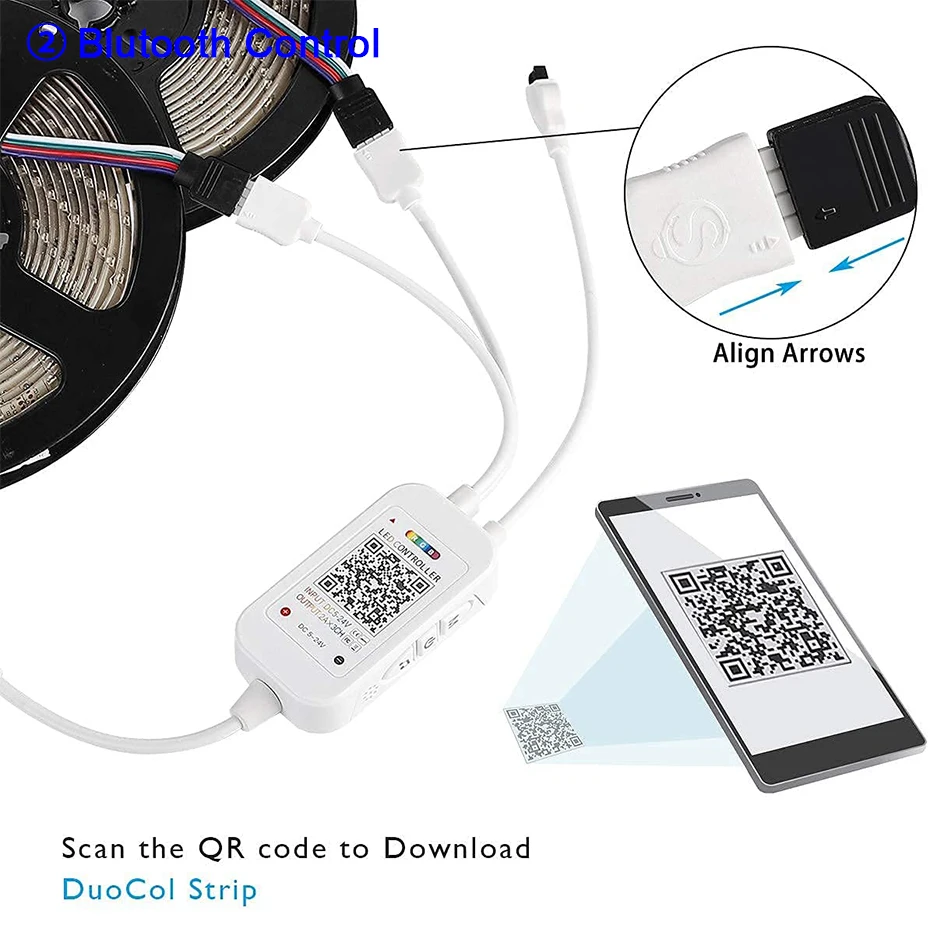 LED Ʈ  Tuya Ʈ RGB Ʈѷ,  5050 2835 , IR, , WiFi Ʈѷ, ˷  , 5V-24V