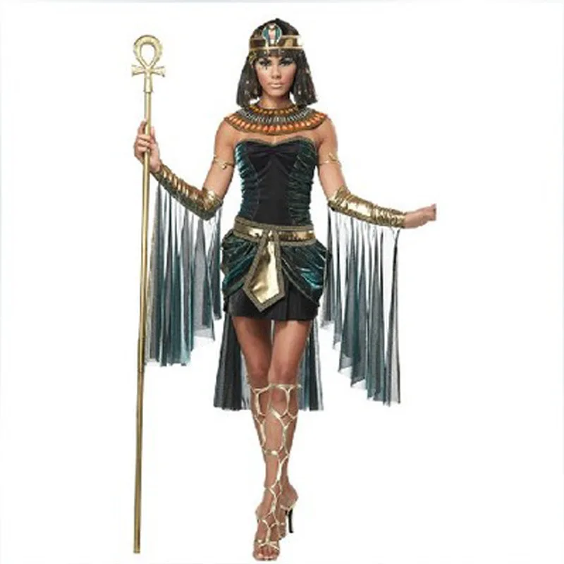 Египетский Костюм Фараона, Женский карнавальный костюм Клеопатры для взрослых, костюм египетской богини Египетский Костюм Фараона, Женский карнавальный костюм Клеопатры для взрослых, костюм египетской богини