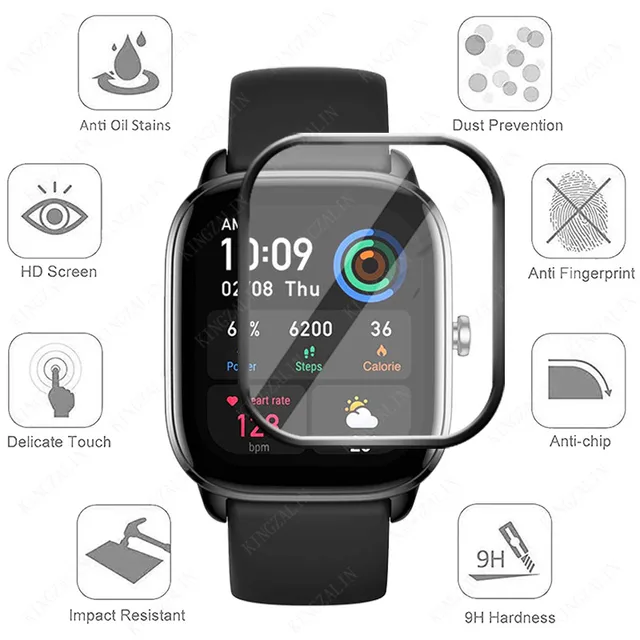 Película protectora de vidrio suave 9D para Huami Amazfit GTS