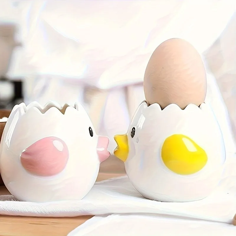 Cute Ceramic Chicken Egg Separator for Baking 4