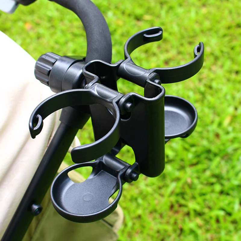 3-in-1Universal Stroller Water Cup Holder with Phone Holder Universal Foldable Bottle Holder for Wheelchair Stroller Accessories