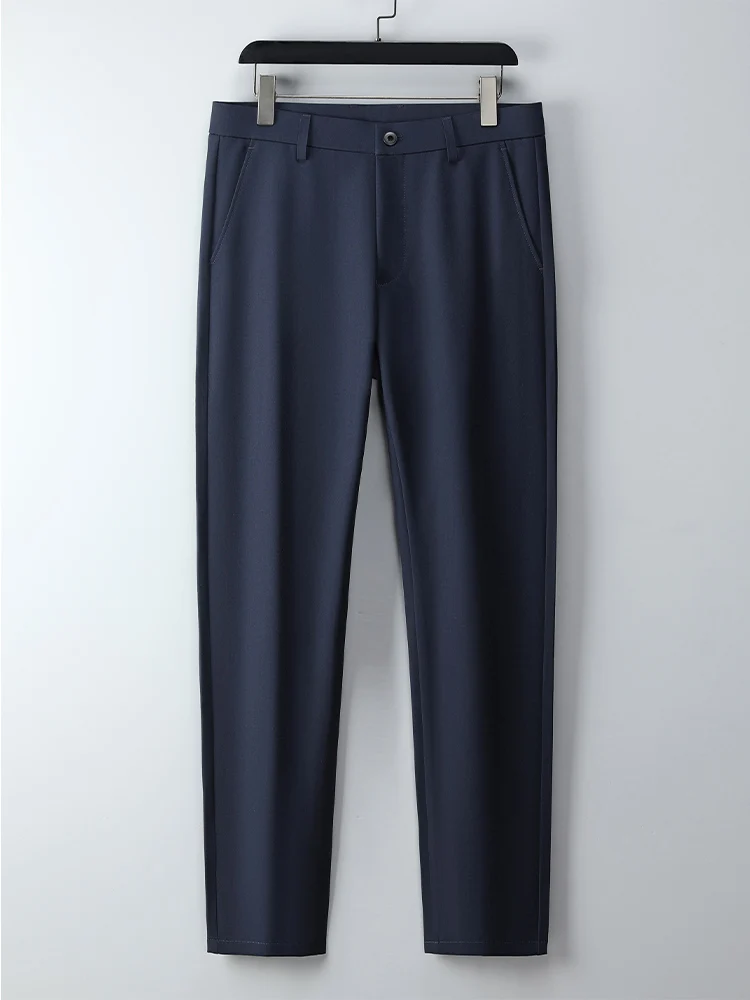 Pantaloni casual da uomo nuovi autunnali 2025 Moda coreana Pantaloni da lavoro classici da ufficio slim fit Pantaloni da abito leggermente elasticizzati 4