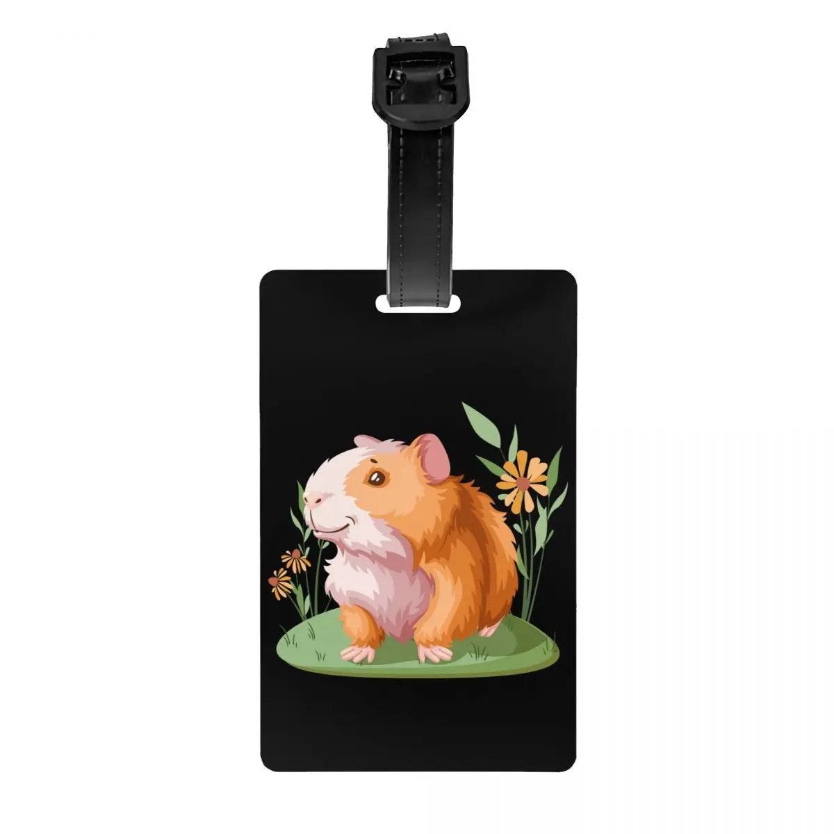 

Custom Kawaii Guinea Pig Flower Luggage Tag Pet Animal Travel Bag Suitcase Privacy Cover ID Label