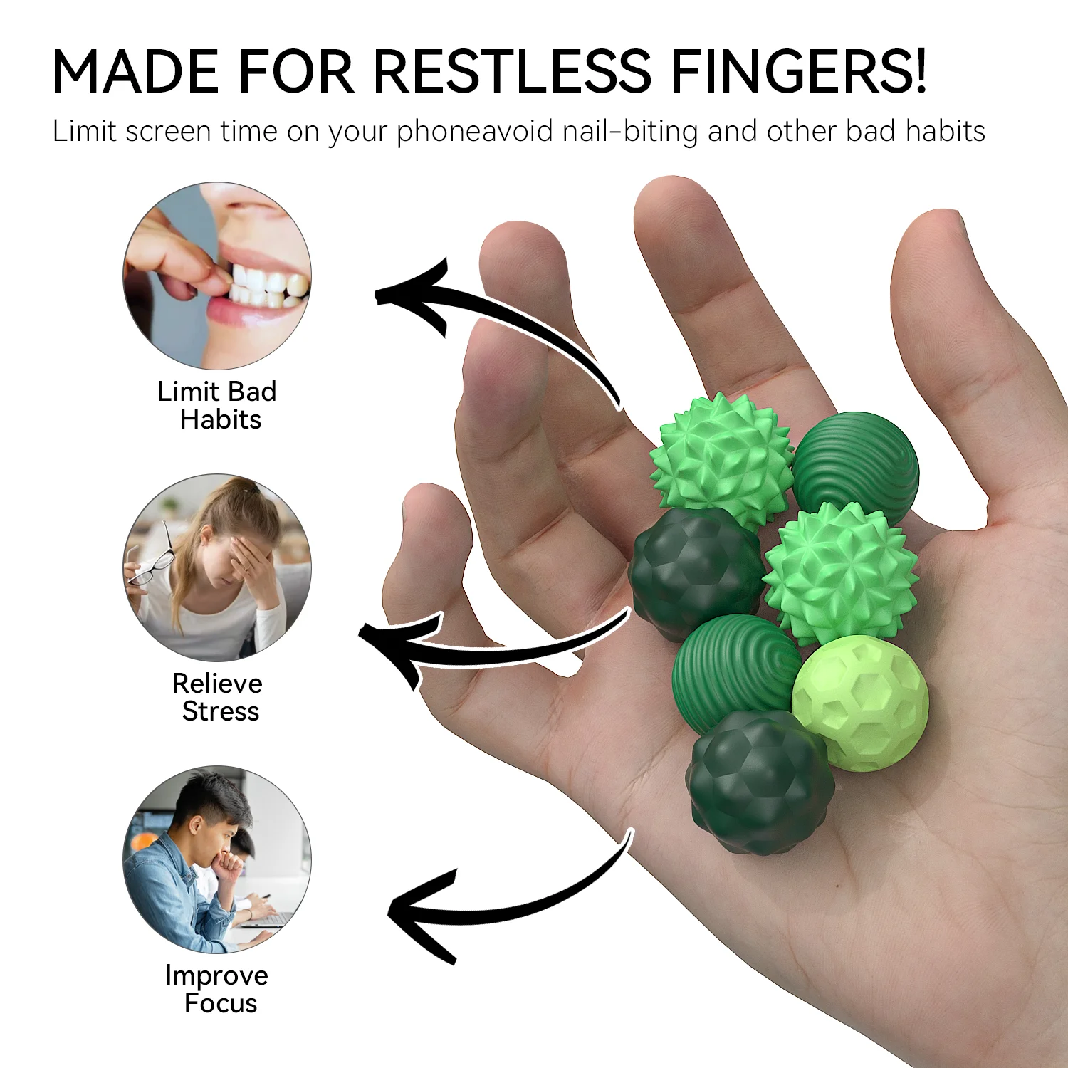Jouet Fidget à chane - YESM - Fidget Chain Toy - Réduit le stress