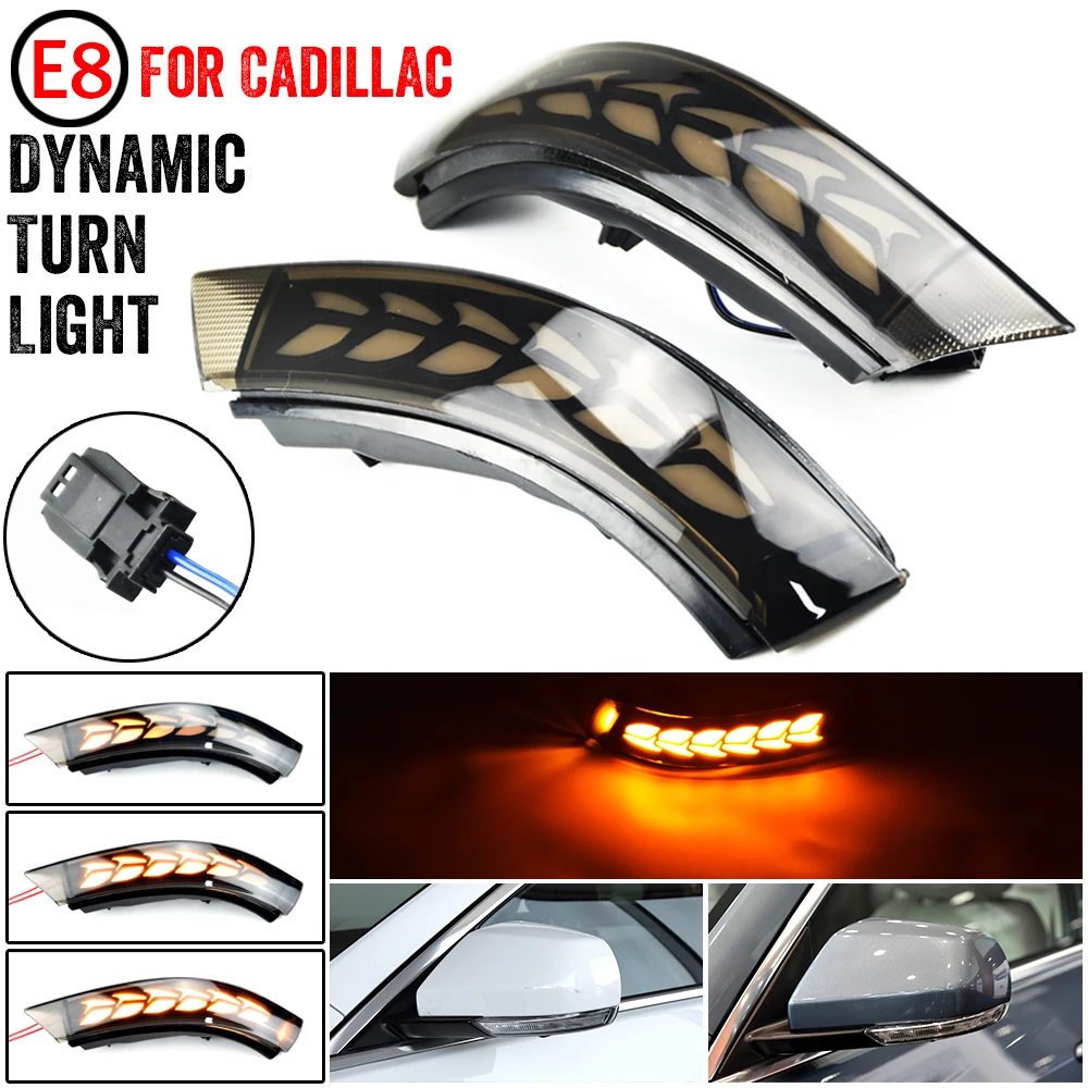 

For Cadillac CT4 2020-2022 LED Dynamic Turn Signal Light Side Mirror Indicator Sequential Blinker For Cadillac ATS 2013-2019