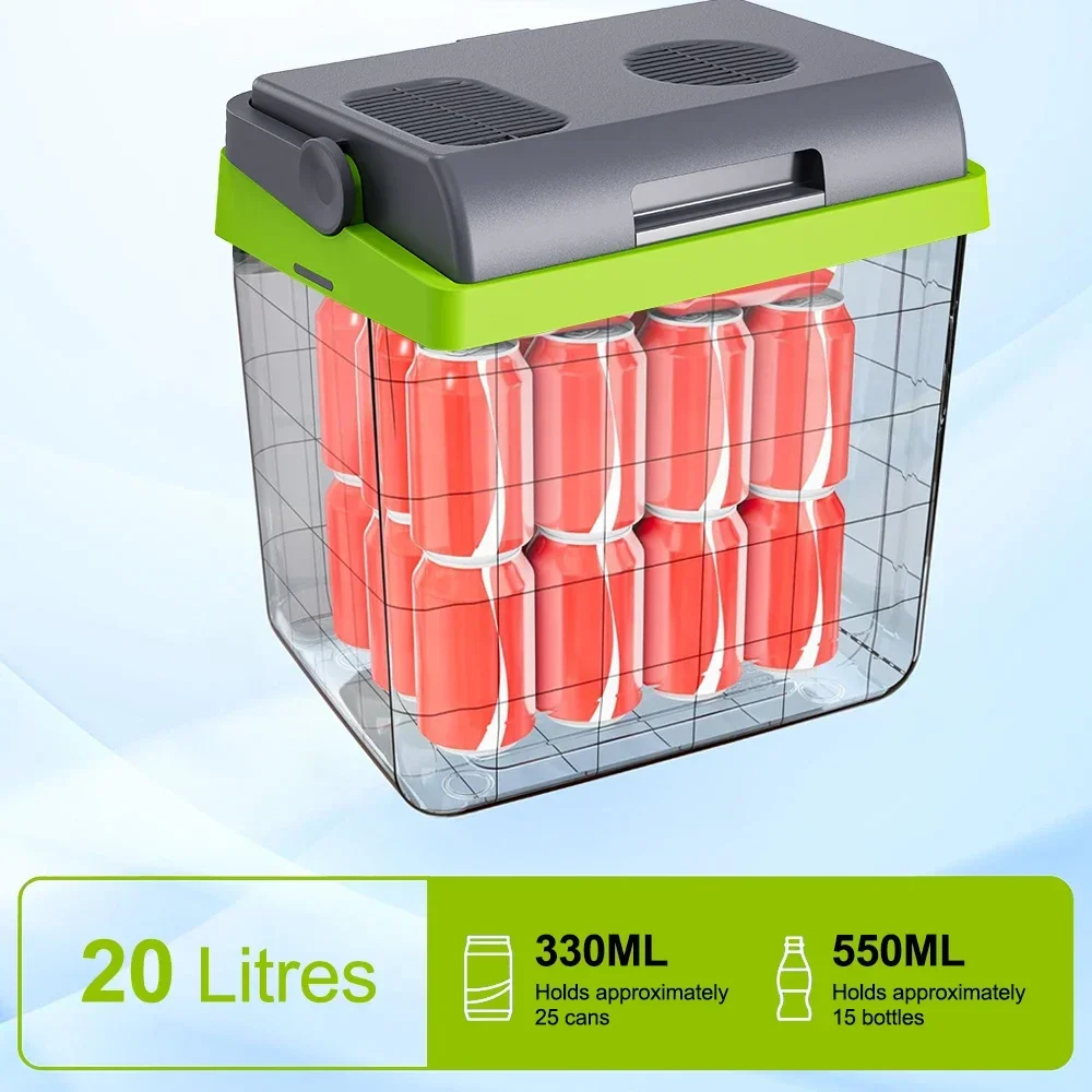 20L Portable Refrigerator Car Home Dual Use Mini Cooler Warmer Fridge for Outdoor Travel Camping Picnic Vehicle Truck Office 4