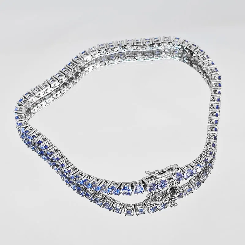 

Women's Bracelet 925 Sterling Silver Bracelets 3MM Tanzanite Women's Hand Bracelets