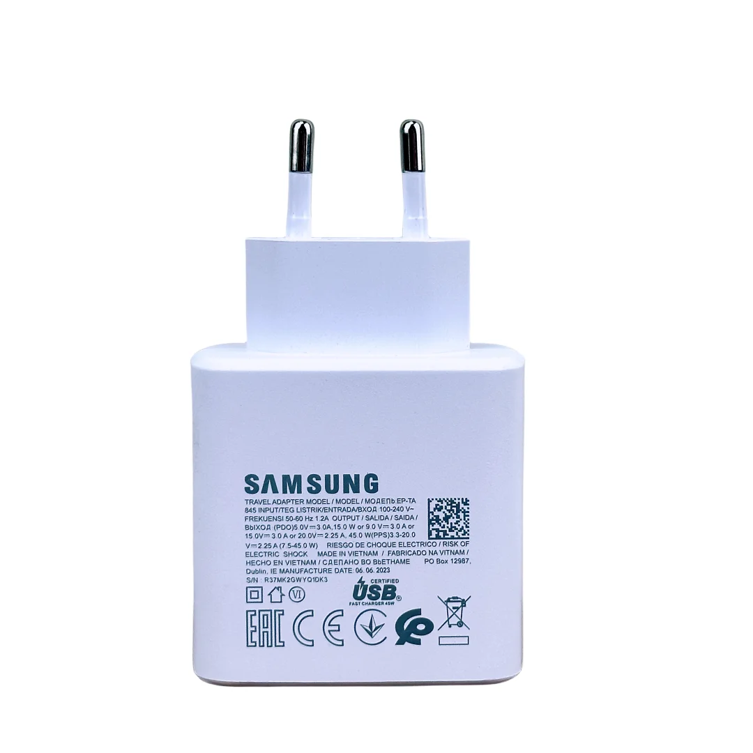 Samsung 45W Fast Charge Adapter with Genuine 5A Cable