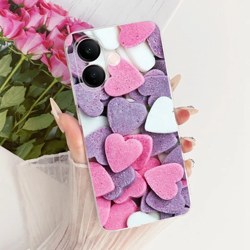 Clear Luxury Cute Cat & Butterfly Painted Case