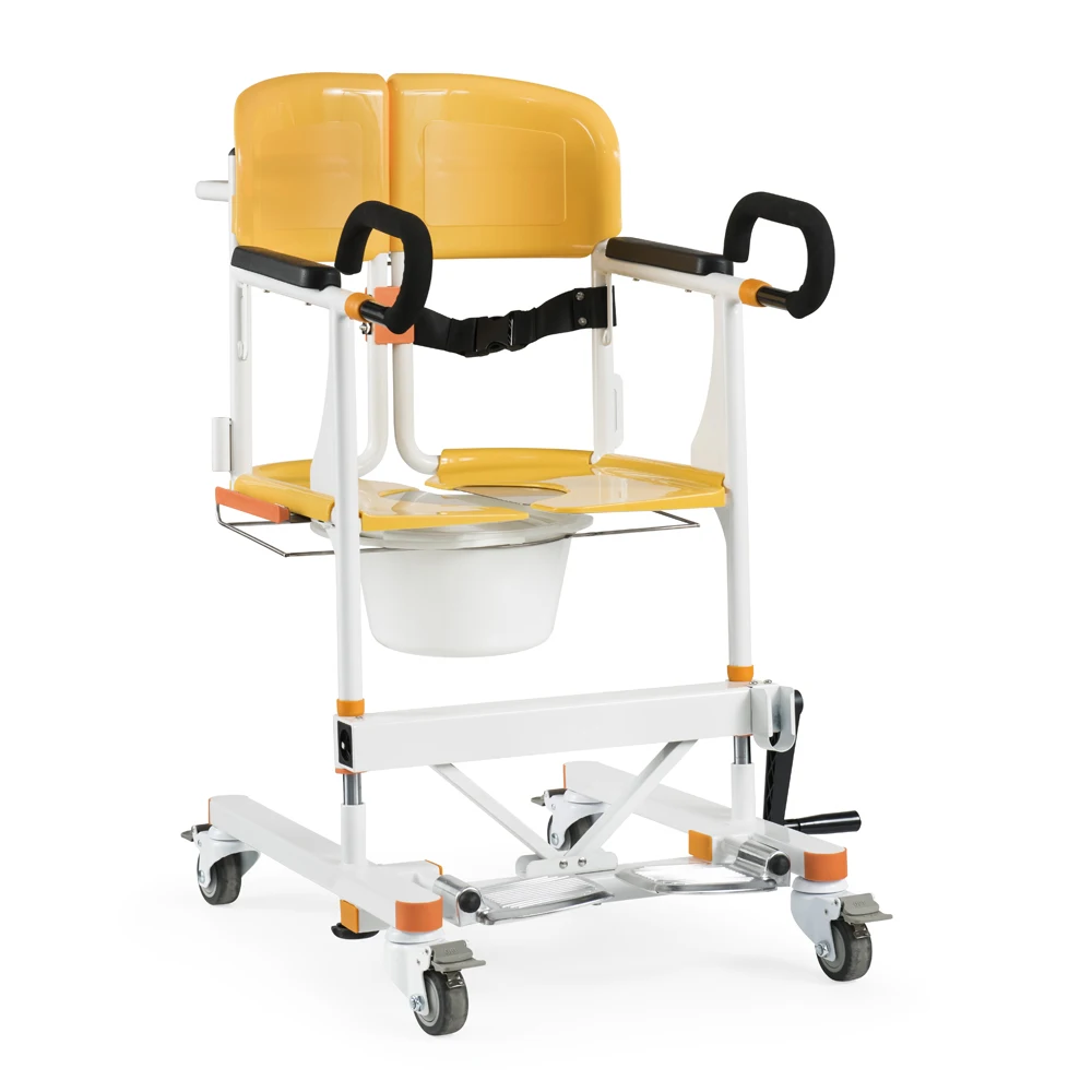 standard size patient transfer manual lift chair with commode CY-WH201A 2