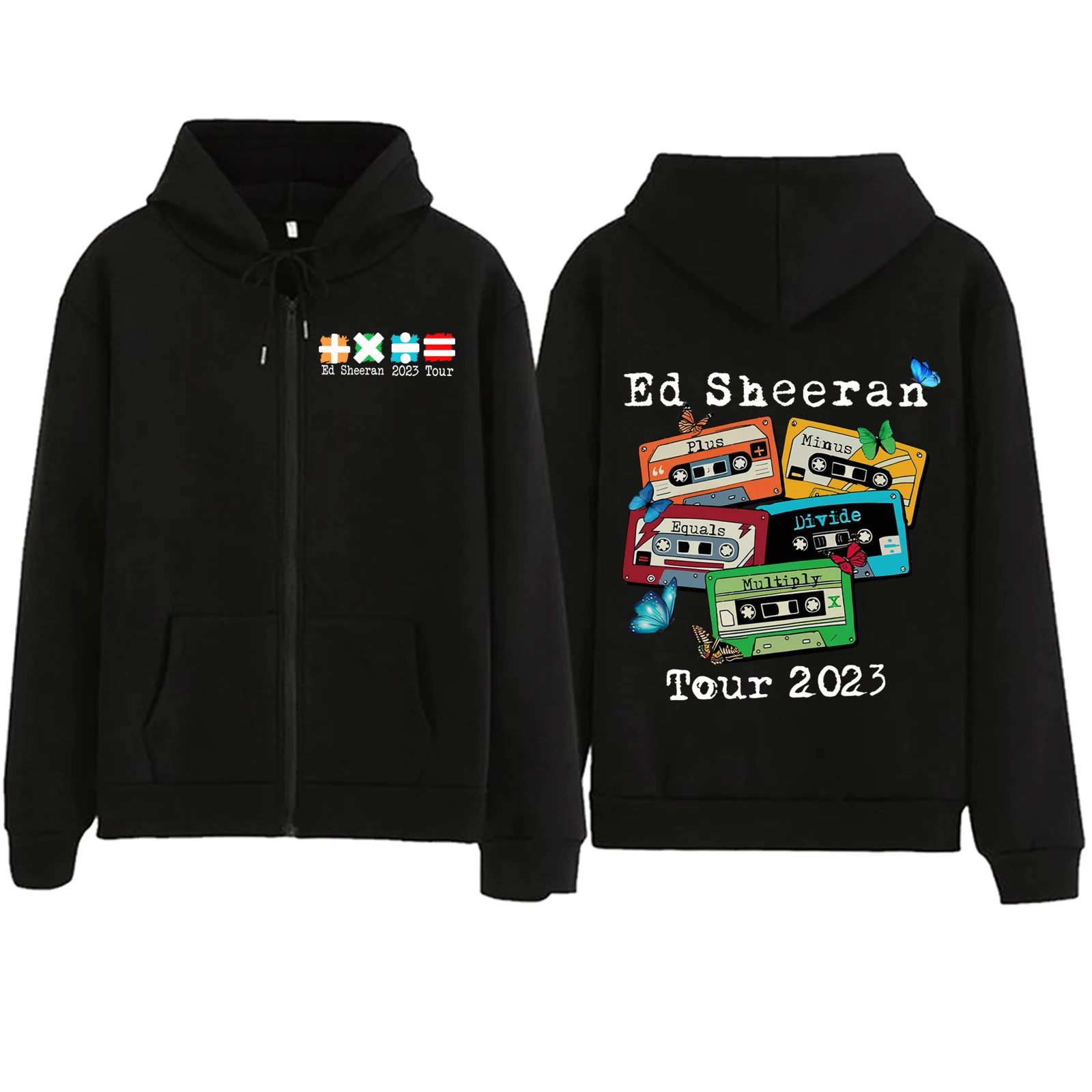 

Ed Sheeran 2023 World Tour Zipper Hoodie Halloween Sweatshirt Harajuku Hip Hop Men Women Streetwear Fans Gift