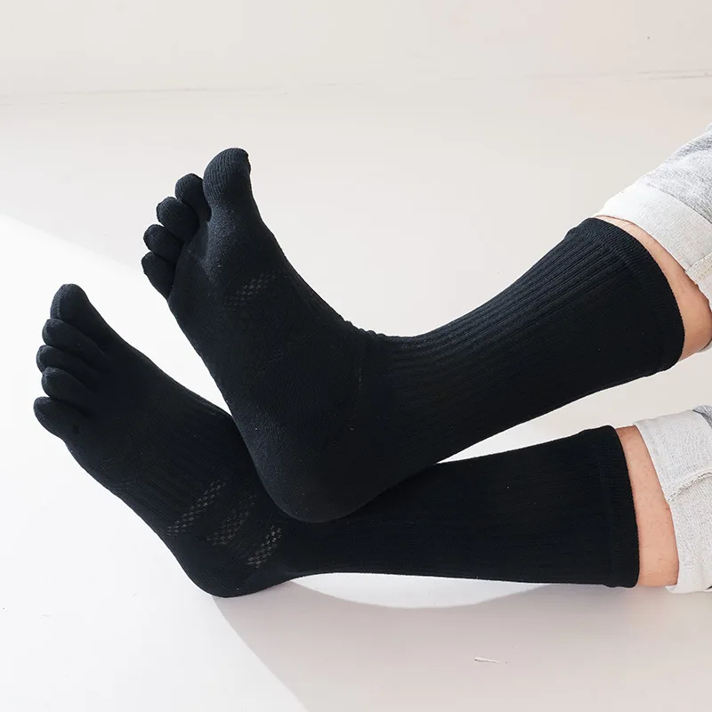 Men's Breathable Compression Toe Socks for Fitness and Outdoor Sports