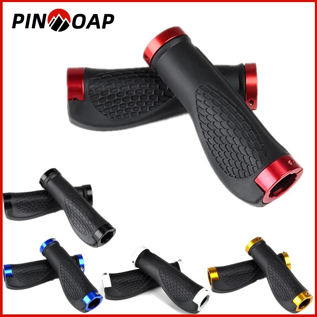 Bicycle handlebar grips Rubber Comfy City Mountain Bike Scooter MTB Soft Cycling Handle Bar Cover End Non-Slip Aluminum Lock
