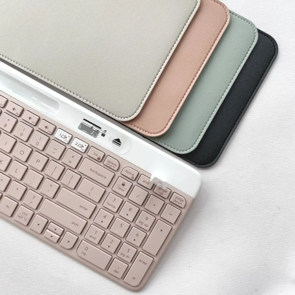 Premium PU Leather Wireless Keyboard Storage Bag - Dustproof & Anti-Shock Protective Sleeve