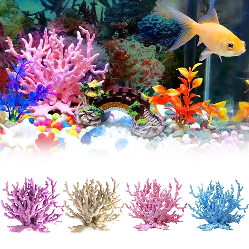 

Artificial Coral Landscape Simulation Water Plant Aquarium Fish Tank Undersea Ornaments Resin Fake Coral Home Decoration