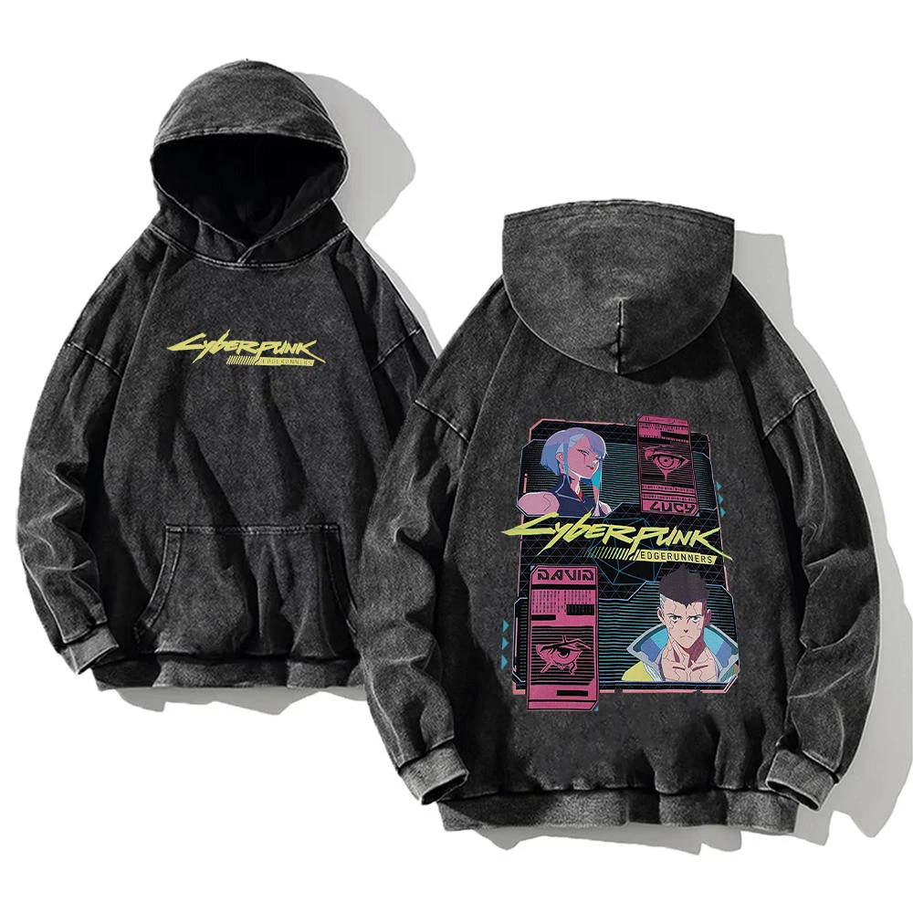 トップス VAULTROOM CYBERPUNK DAVID HOODIE BLK XL Cyberpunk Edgerunners David Martinez Long Sleeve Men's Black