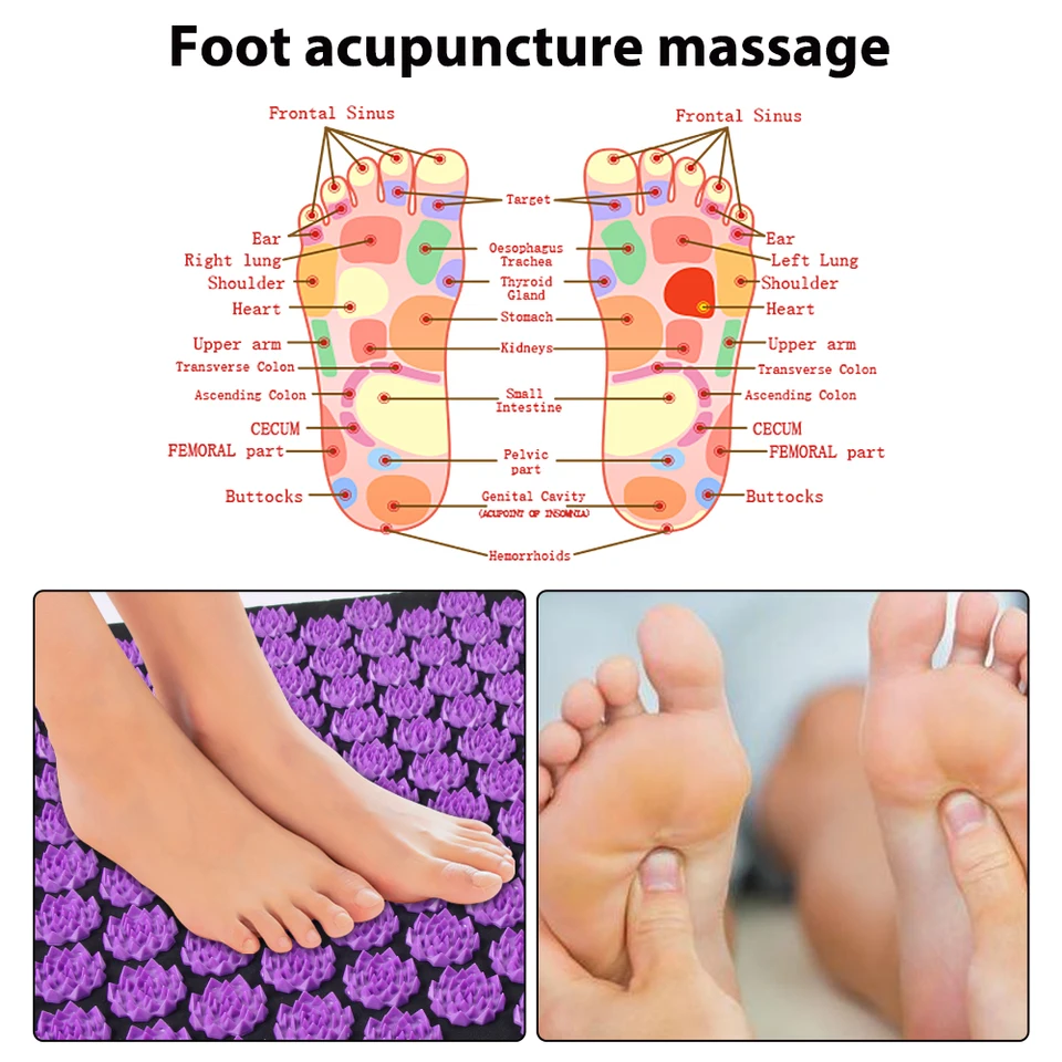 Acupressure Yoga Mat Kuznetsov's Applicator Cushion Sensi Massage Body Needles With Spikes Pillow Foot Massager Fitness_voghion.com