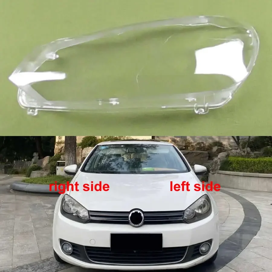 Transparent Headlight Shell Lens Plexiglass Replace Original Lampshade For Volkswagen VW Golf 6 MK6 Halogen 2010 2011 2012 2013