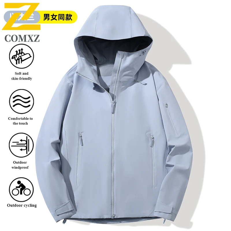 EiAO Windbreaker Couple's Colorblock  Waterproof Windproof Breathable Outdoor multifunctional Jacket for Hiking Camping Fishing