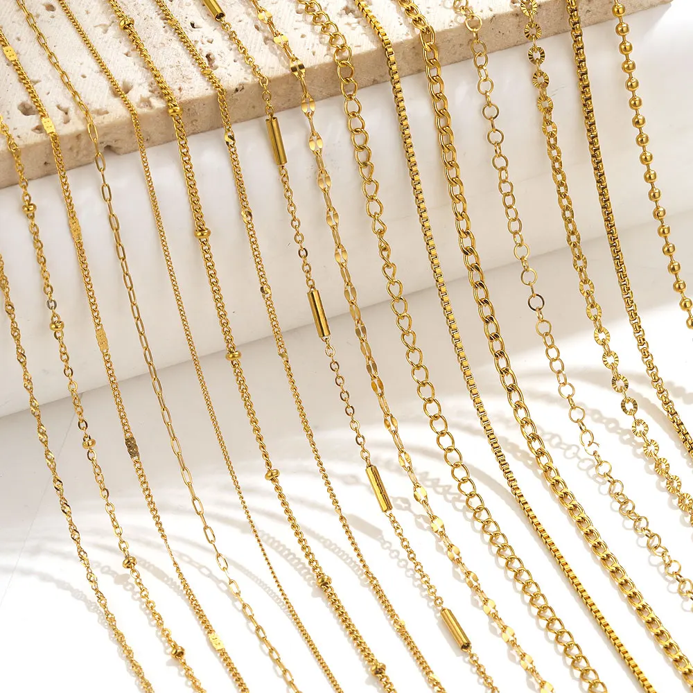 2m Lips Beads Chain – Stainless Steel Cable Chains for DIY Jewelry Making 6