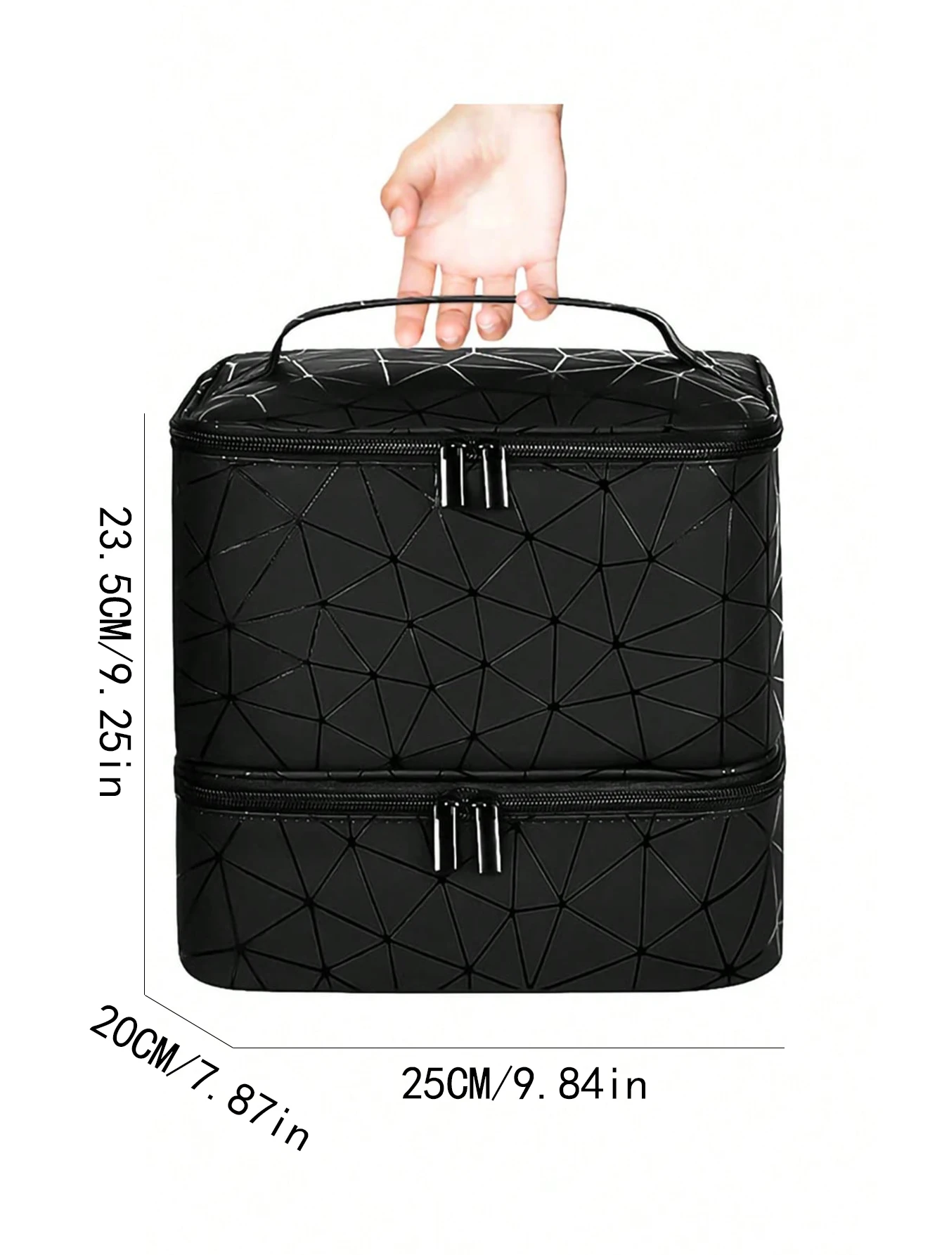 Women's Portable Double-layer Nail Polish Storage Bag Organizer Travel Essential Oil Storage Box Multi-function Storage Bag