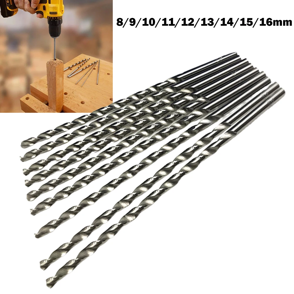 300mm Extra Long Drill Bits High Speed Steel Drill Bit Drilling Bit For Metal Plastic Wood 7/8/9/10/11/12/13/14/15/16mm