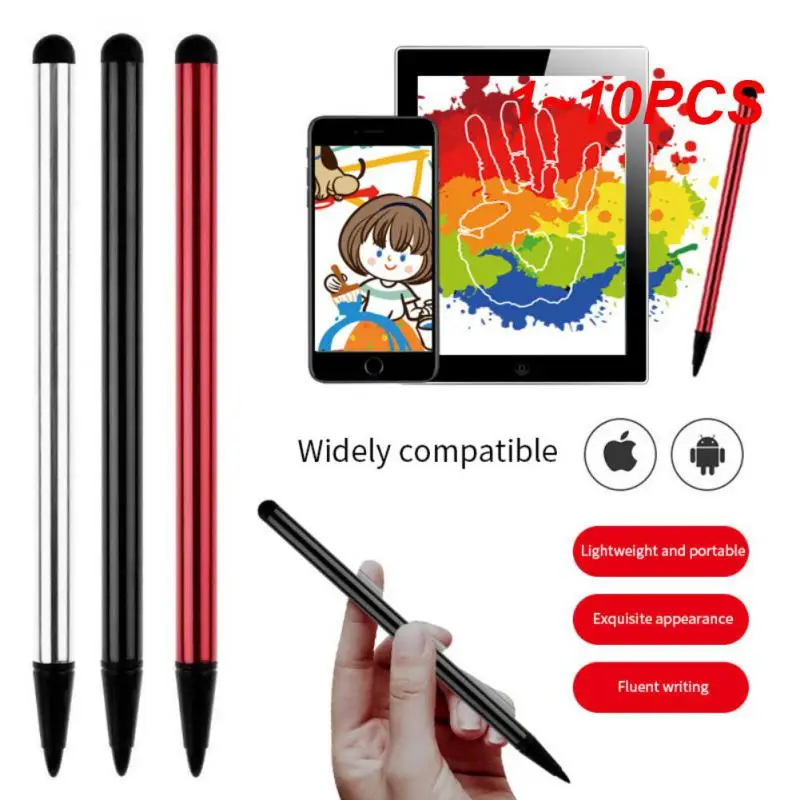 

1~10PCS Universal Active Stylus Touch Screen Pen For iPad Tablet Capacitance Pencil Capacitive