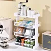 Tea Bag Storage Box Office Coffee Organizer Drawer Rack Mask Lipstick Cosmetics Rack Kitchen Organization Desk Storage Station 2