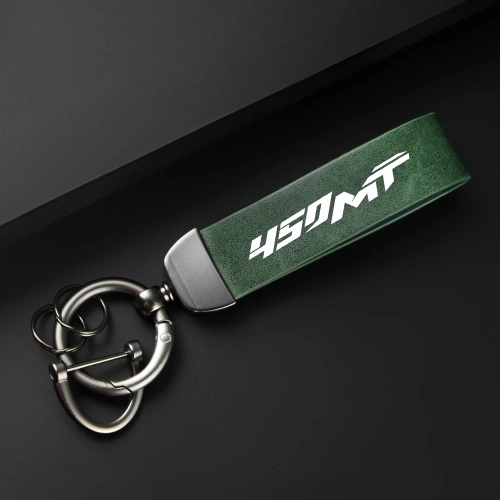 Premium Leather Motorcycle Keychain Keyring