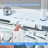 Multi Functional Digital Flying Rain Faucet White Double Waterfall Stainless Steel Sink Kitchen Sink Embossed Large Single Slot 4