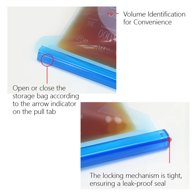Sac de conservation réutilisable en Silicone de qualité alimentaire, 1000ml, pour déjeuner, Sandwich, collation, liquide, congélateur de fruits, sacs à fermeture éclair, 4 couleurs 5