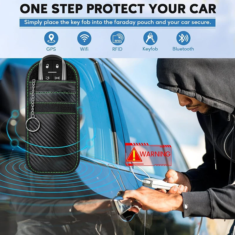1Pc Car Keys Bag Signal Blocker Case for Privacy Protection