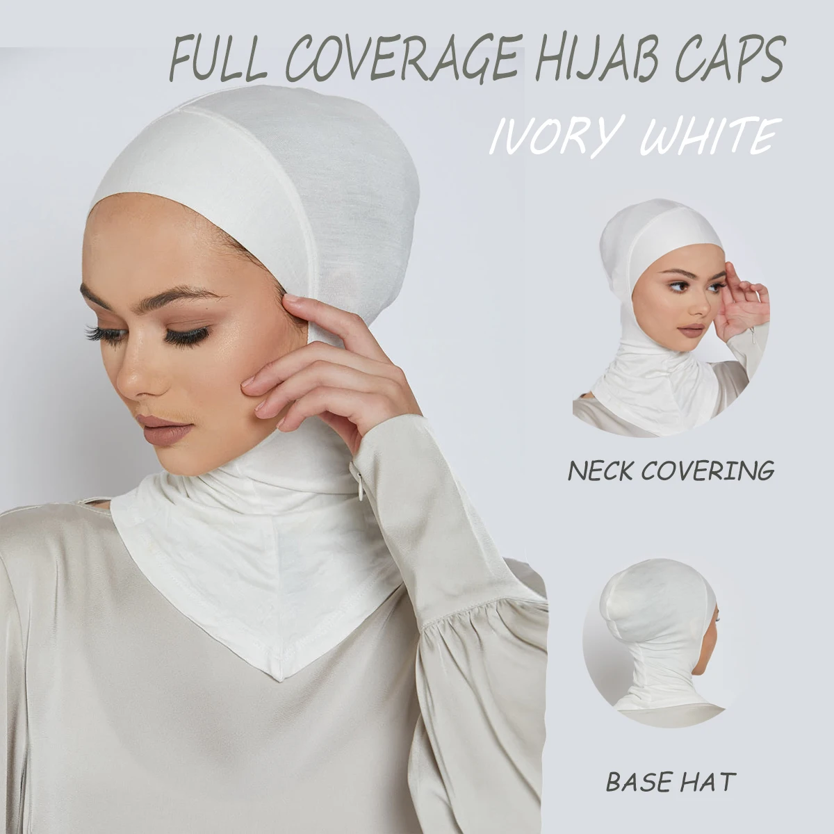 Muslim Headwear Head Scarf Hijab Headscarf Hijab Hats Female Head Wraps Full Coverage Hijab Caps Muslim Underscarf Women Veil Hijab Muslim Women Scarf Turbans Head For Hijabs Caps Hat Islamic