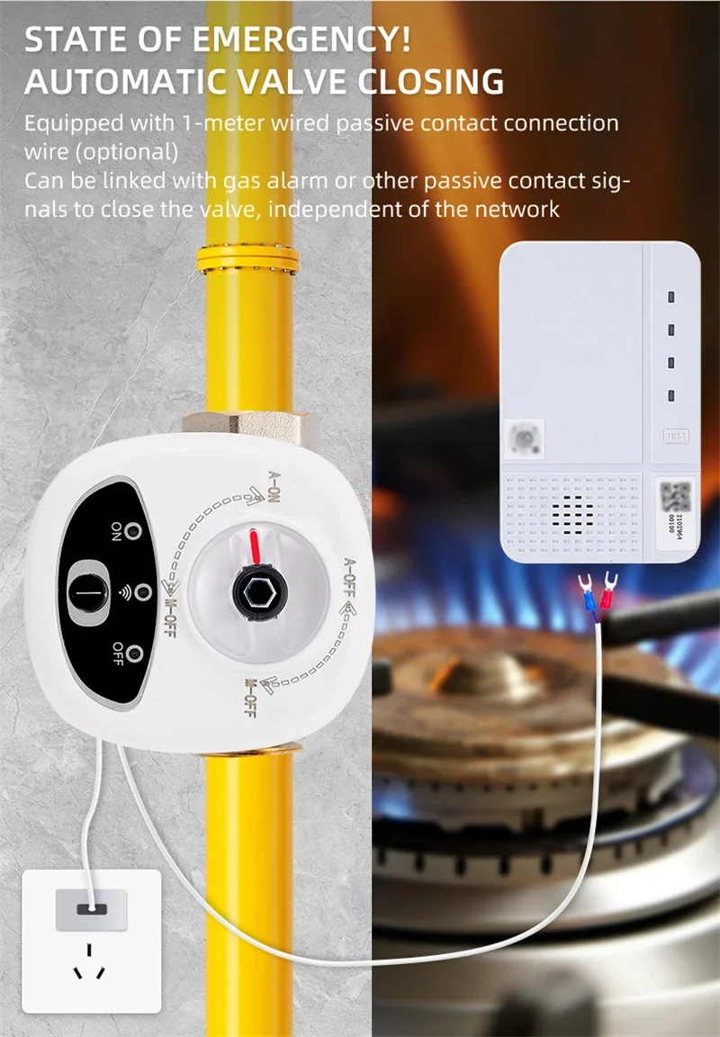 Tuya Smart WiFi Water & Gas Valve DN15/20/25, Alexa & Google Home Compatible, AP