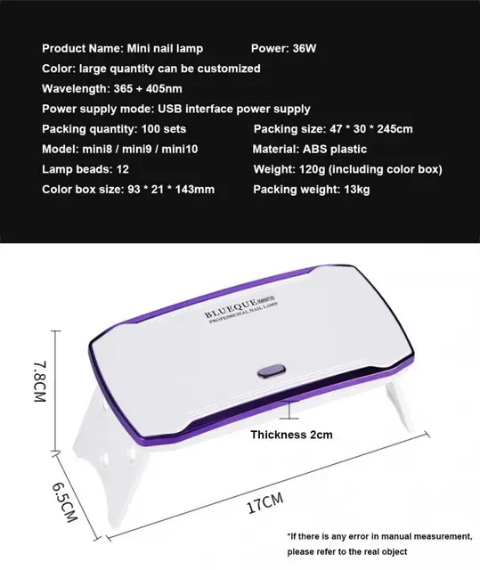 휴대용 36W Duo LED 램프로 손톱 관리의 편리함과 효율성 경험
