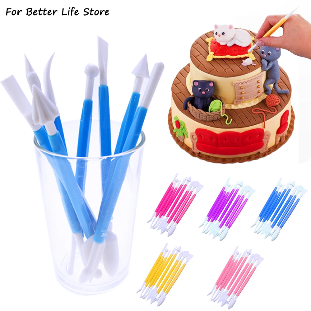 Cake Carving Cutter Pen Set Fondant Knife 8pcs baking tool baking accessories