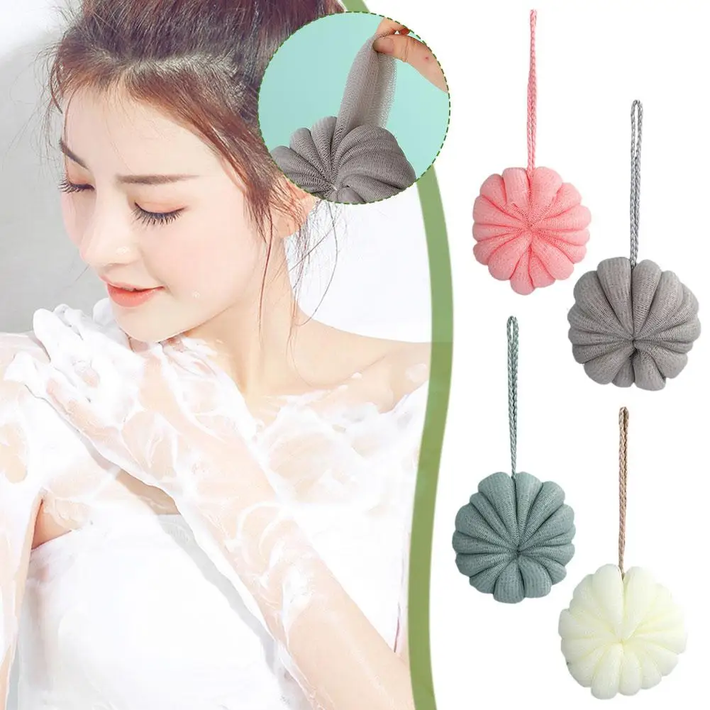 

Мягкие сетчатые губки для ванны, шарики для ванной комнаты, милая форма для ванной, отшелушивающий очиститель шариков, скруббер для тела в виде тыквы R9I0