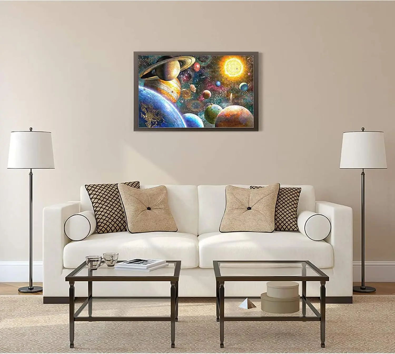 Jigsaw Puzzles Solar System Jigsaw 1000/500/300 Pieces Jigsaw Puzzles Gameroom Bedroom Livingroom Challenging Family Activity Games Gift
