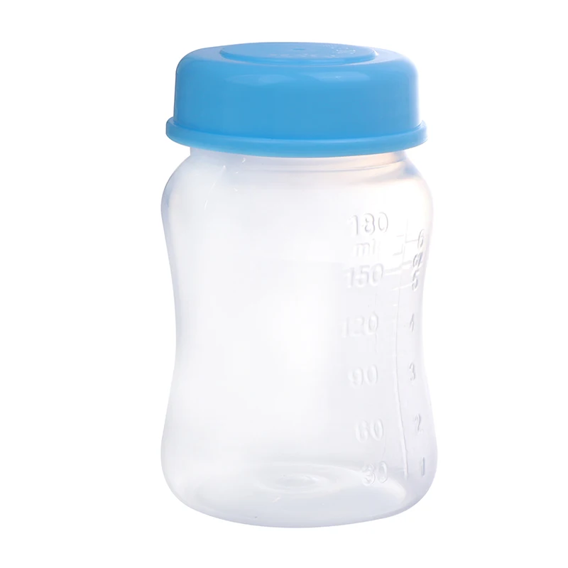 Green/Blue 180ml Breast Milk Storage Bottle Wide Neck Infant Newborn Food Freezer Fresh Cup New 2