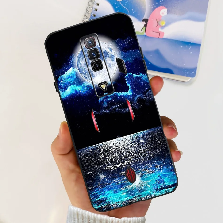Fashion Cool Pattern Black Silicone Phone Case for ZTE Nubia Red Magic Series