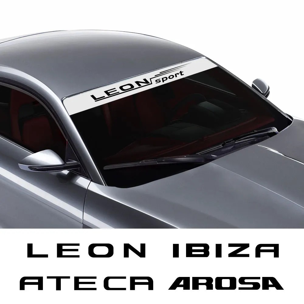 Auto Frontscheibe Aufkleber Sport Styling Aufkleber Auto Außen Dekoration  Zubehör Für Seat Leon Ibiza Ateca Arona Arosa