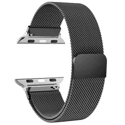 Premium Metal Milanese Smartwatch Strap Bracelet - 38mm 40mm 41mm (Gun)