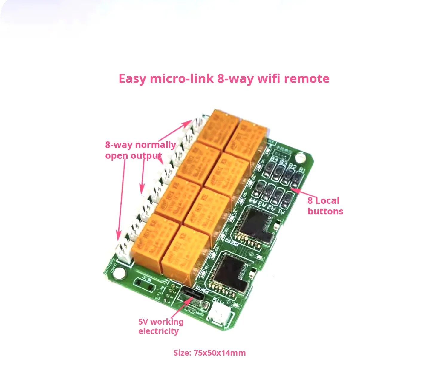 Yiweilian 8Channel WiFi Remote Control Switch Relay Module Supports Mobile Phone